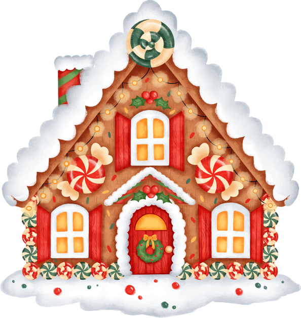 Christmas Gingerbread House with Sweets